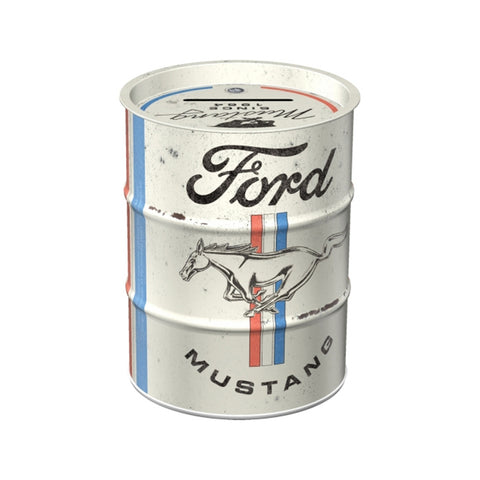 Nostalgic-Art Money Box Oil Barrel Ford Mustang 9.3x9.3x11.5cm