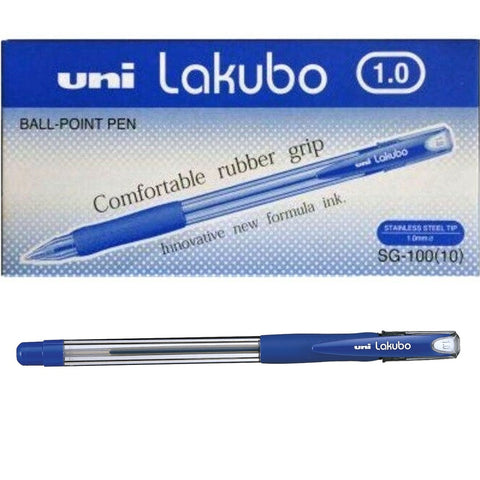 Uni-Ball Lakubo SG-100 Ballpoint Pen Medium 1.0mm Box of 12 (Blue)