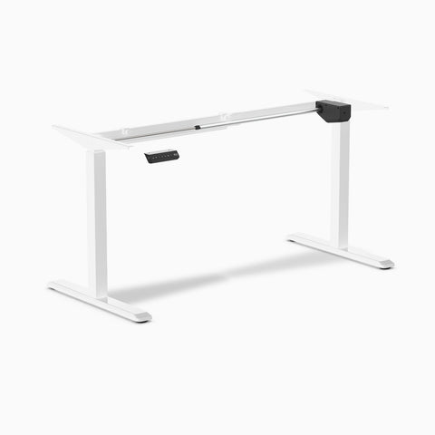 Desky Single Sit Stand Desk Frame - White
