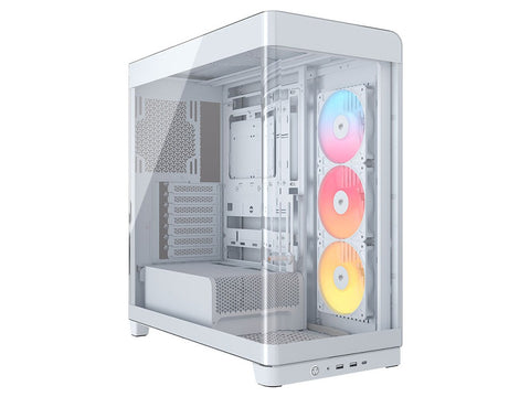Corsair FRAME 4500X RS-R ARGB Panoramic Glass Mid-Tower Case - White