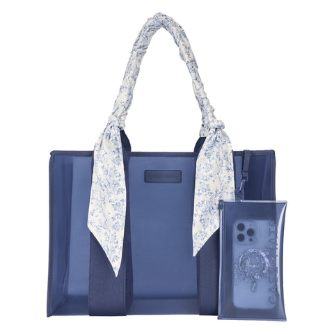 Case-Mate Something Navy Twilly Scarf Tote with Phone Pouch