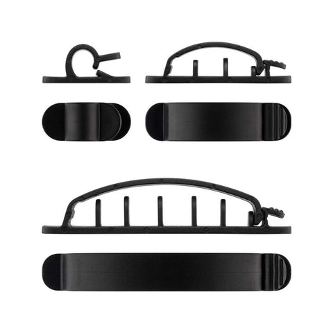 Goobay Adhesive Clip Set Cable Organiser 6-Pieces (Black)