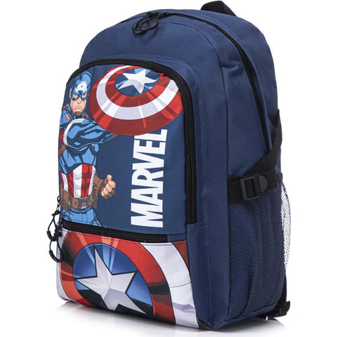 Marvel Captain America Laptop Backpack Padded Compartment 26L Navy
