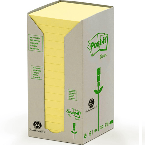 Post-It Sticky Notes 76x76mm Square (Yellow) [16 Pack]