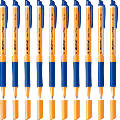 Stabilo Point Visco Rollerball Pen Fine 0.5mm (Blue) [Box 10]