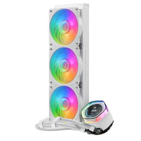 Cooler Master MasterLiquid ION 360 ARGB LCD AIO Liquid CPU Cooler White