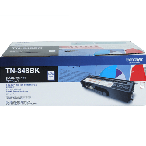 Brother TN348BK Toner Ink Cartridge High Yield Black Genuine Original TN-348