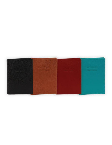 Pierre Cardin 4-Pieces Leather Passport Holder/Cover Protected RFID Wallet Family