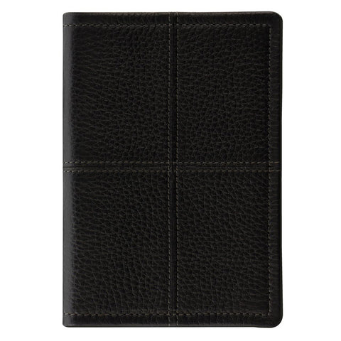 Filofax Classic Stitch Soft Passport Holder Cover Case Travel Accessory Black