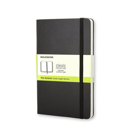 Moleskine Classic Hard Cover Pocket Notebook Plain (Black)