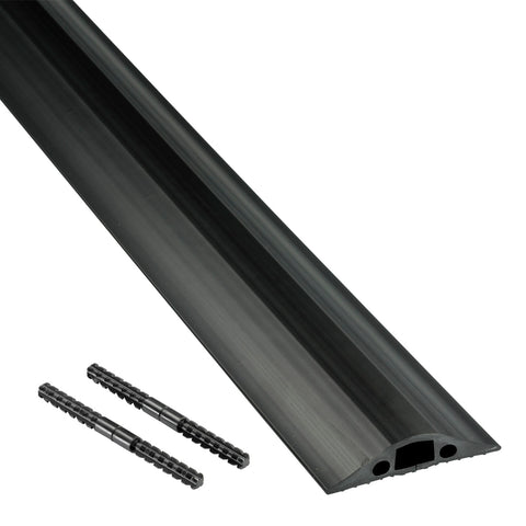 D-Line Floor Cable Cover Medium Duty Cavity 14x9mm - 9m (Black)