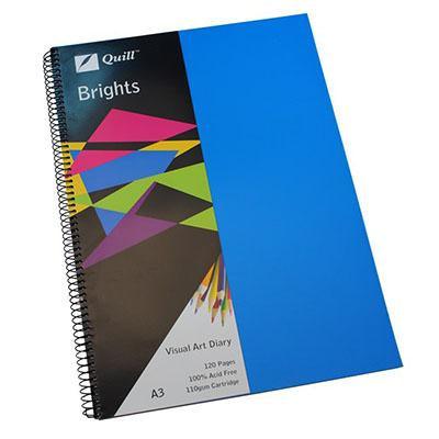 Quill Visual Art Diary 110Gsm 120 Page A3 Pp (Marine Blue)