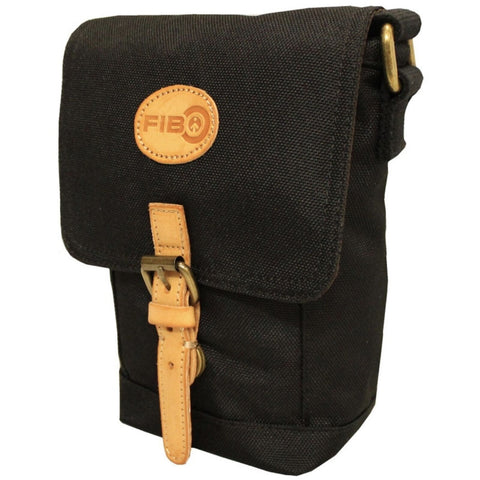 FIB Water Resistant Small Canvas Shoulder Bag - Black