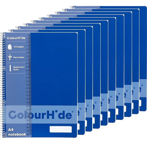 Colourhide Notebook 120 Page A4 Classic (Blue) [10 Pack]