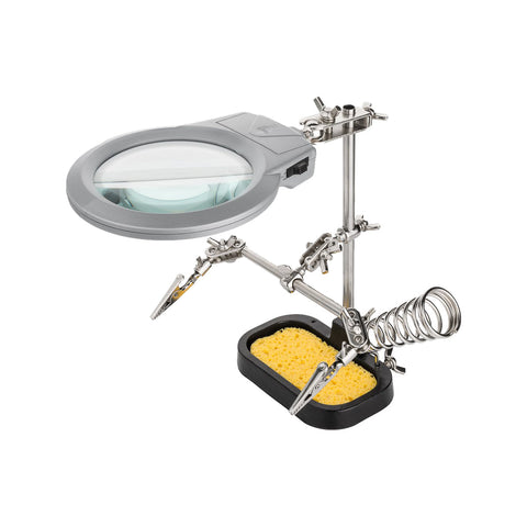 Goobay Soldering Aid with Magnifying Glass (Black)