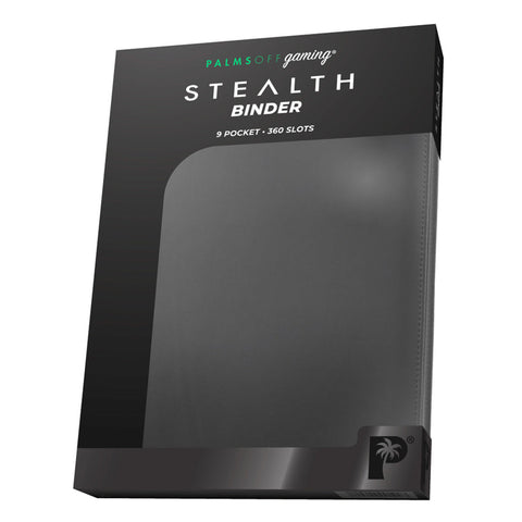 Palms Off Gaming STEALTH 9 Pocket Zip Trading Card Binder - Black