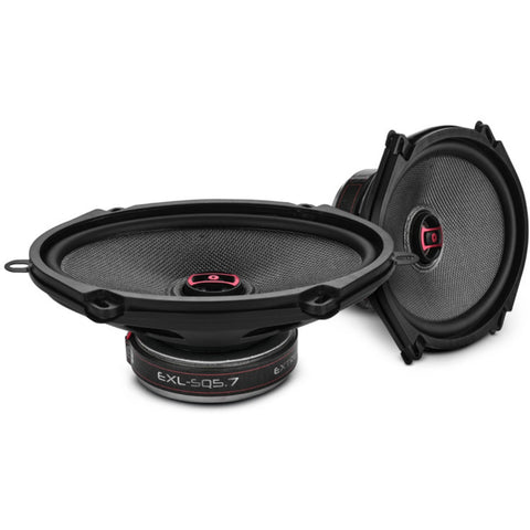 DS18 EXL-SQ 5x7" 2-Way Speaker w/ Glass Fiber Cone 120W RMS (Pair)