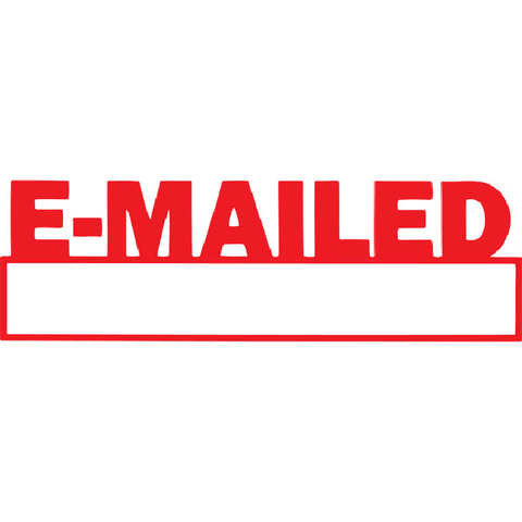 Xstamper 1650 Message Stamp Emailed/Date Box Red