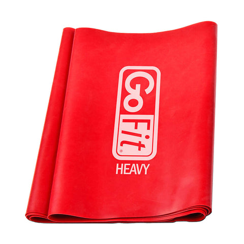 GoFit Latex Free Resistance Flat Band Home Gym Yoga Exercise Heavy Red