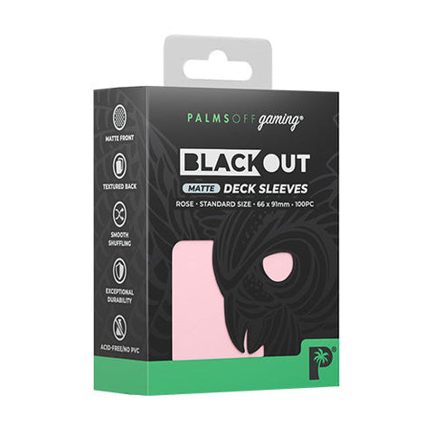 Palms Off Gaming Palms Off Standard 100pc Blackout Deck Sleeves - Rose Matte