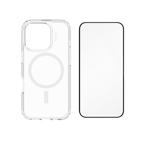 EFM 2-in-1 Case and Screen Protector-Bundle - iPhone 16 Pro (Clear)