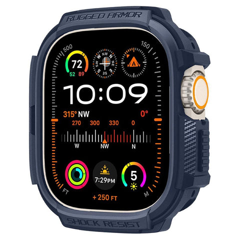 Spigen Apple Watch Ultra 3/2/1 49mm Rugged Armor Case (Navy Blue)