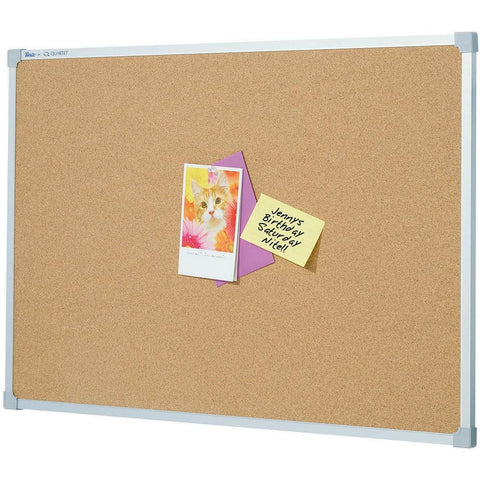 Quartet Penrite Corkboard Pin Board Aluminium Frame 1800x900mm