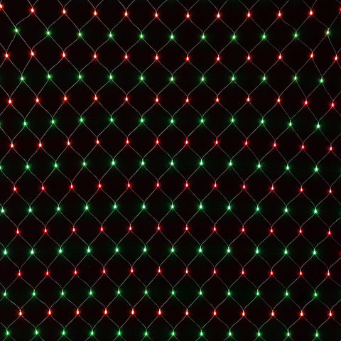Jingle Jollys Christmas Lights 6x4m Christmas Net Lights 1000LED Red Green Festive Lighting