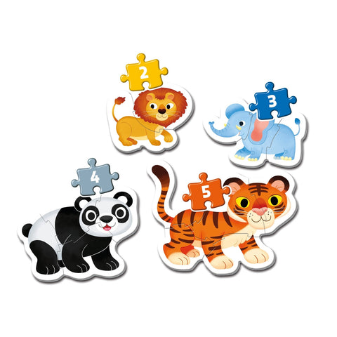 Clementoni My First Puzzles Wild Animals 4 Shaped Puzzles