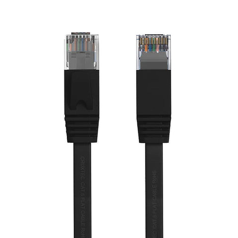 Cruxtec CAT6 UTP Flat Ethernet Cable 20m (Black)