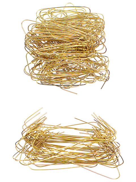 Christmas Warehouse - ACCSAA54 150x Gold Ornament Hooks | Multi Size Heavy Duty Tree Decoration Hangers Gold