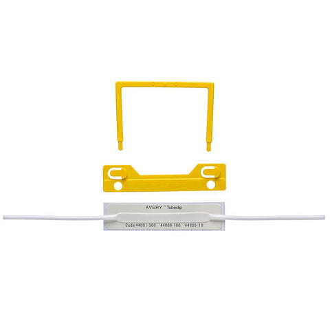 Avery 44009Y Tubeclip Box 100 Tube Clips (Yellow)