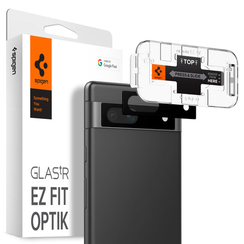 Spigen Google Pixel 7a EZ Fit GLAS.tR Optik 2PCS Lens Protector (Black)
