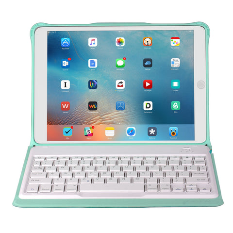 Laser Wireless Keyboard Case for iPad 10.2" (Green)