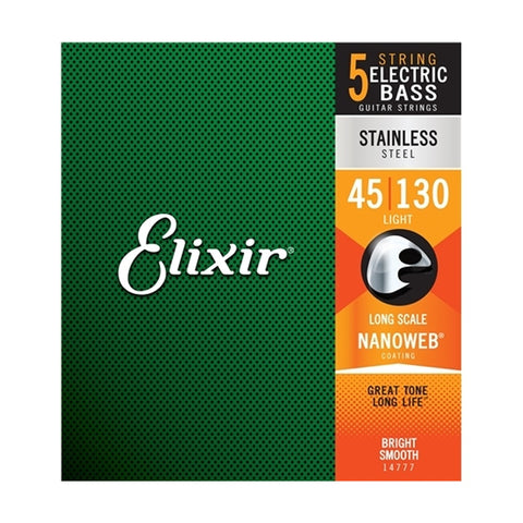 Elixir 5-String Bass Guitar Strings - Medium