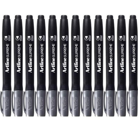 Artline Box 12 Supreme Metallic Marker (Silver)