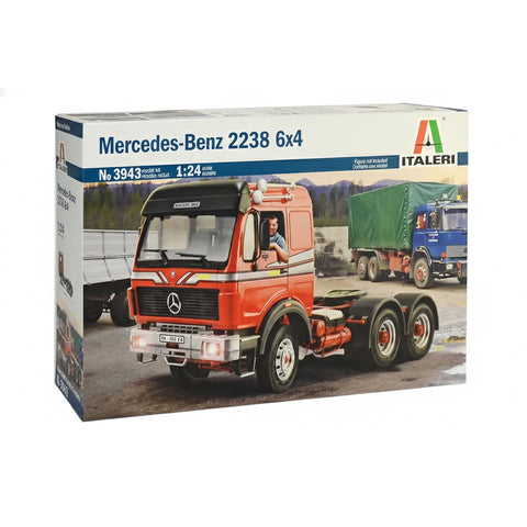 Italeri 1/24 Mercedes Benz 2238 6x4 Truck Scaled Plastic Model Kit
