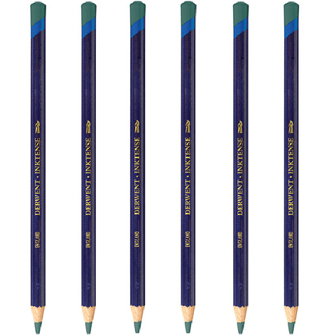 Derwent Inktense Pencil Beech Green 1510 Pack 6