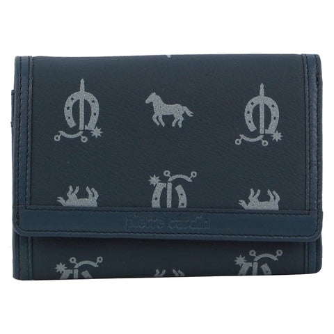 Pierre Cardin Leather Art Bi-Fold Flap Mobile Phone Wallet 13 cm Sky Blue