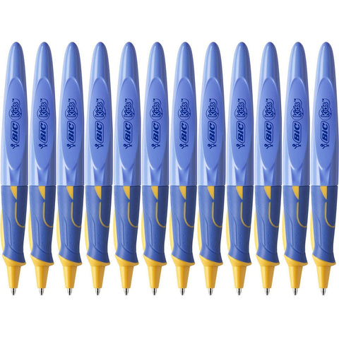 BIC Kids Beginners Ballpoint Pen Blue Box 12