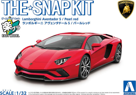 Aoshima 1/32 SNAP Lamborghini Aventador S (Pearl Red)