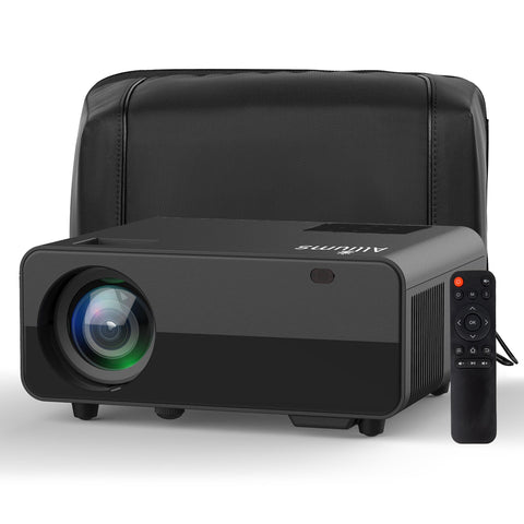 ALLIUMS Portable Projector 1080p Full HD, 5.2BT, 10W Hi-Fi Speaker (Black)