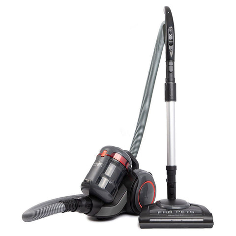 Sauber Pro Pets Bagless Vacuum Cleaner with Deep-Cleaning Power Head Black