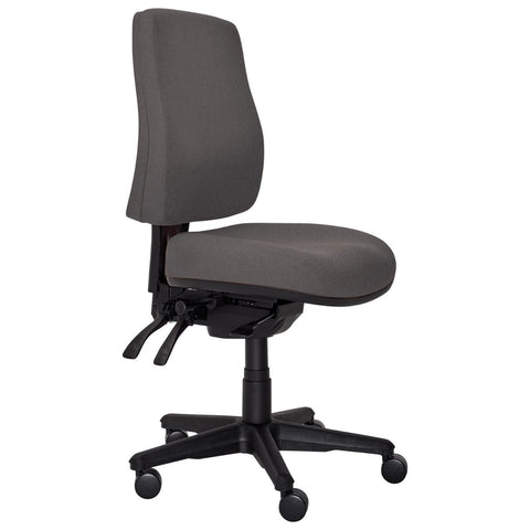 Buro Roma 3 Lever High Back With Seat Slide Without Arms Safetex Charcoal