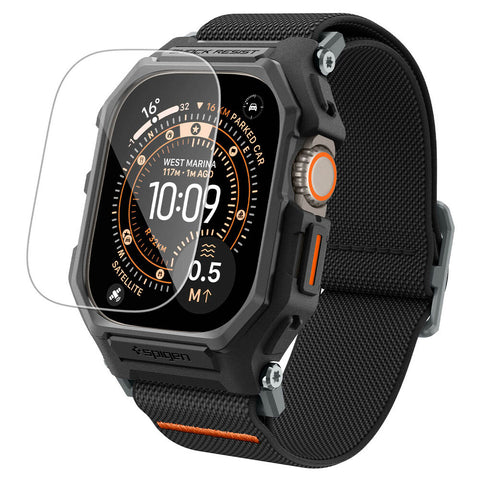 Spigen Apple Watch Ultra 3/2/1 49mm Lite Fit Pro Band Case with Screen Protector (Black)