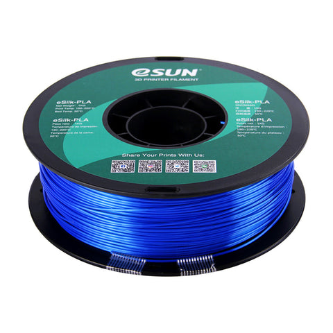 eSun Silk PLA 3D Print Filament 1.75mm 1kg - Blue