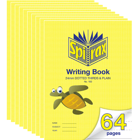 Spirax 163 Writing Book Dotted Thirds - Turtle (10 Pack)