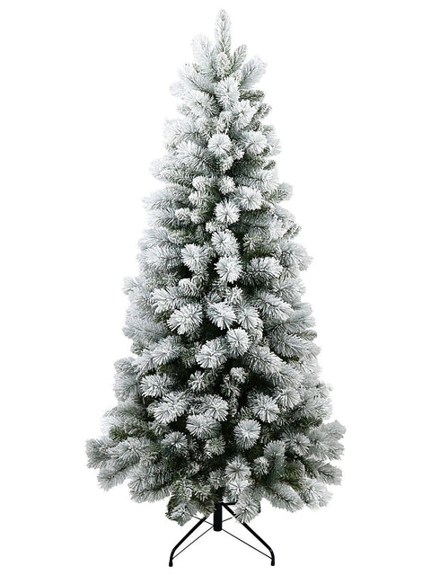 Christmas Warehouse - TREEBF23 2.3m Bavarian Heavily Flocked Dual Tip Christmas Tree | 979 Spruce & Fir Tips Green with White