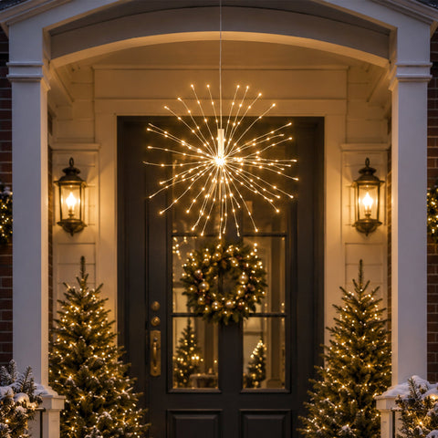 Lexi Lighting Dual Power Firework Hanging Light - 200 LED