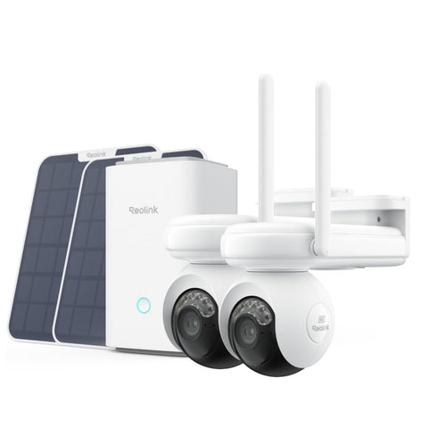 Reolink Home Hub Kit +2 Pack Altas PT Ultra 4K 360 Pan and Tilt Solar Battery Security Camera